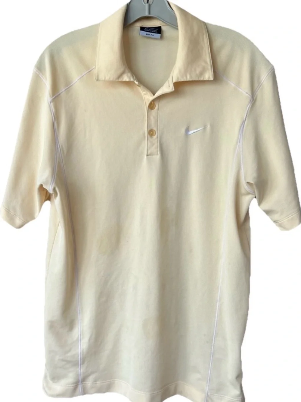 Nike Golf Dri-FIT Polo Men’s Medium Yellow Performance Short Sleeve Shirt